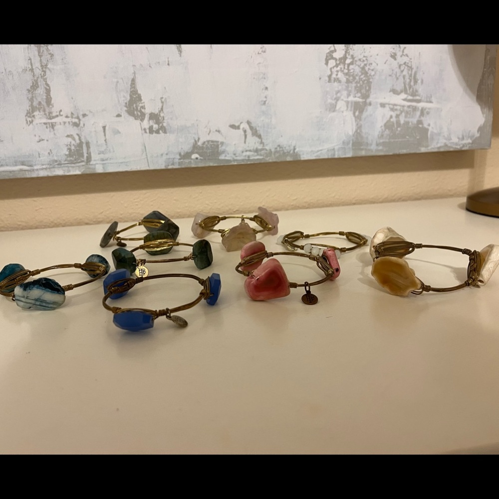 Set of 8 Bourbon and Bowtie Bracelets